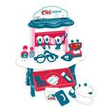 Kit Médico Brinquedo Infantil Com Bancada Didático 25 Pçs