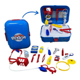 Kit Médico Infantil Maleta Vira Mochila Com Acessórios 