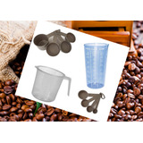 Kit Medidor Colheres,xícaras,copo Graduado,jarra 1 Litro