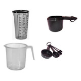 Kit Medidor Copo, Xícaras, Colheres, Jarra,receita Culinária