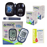 Kit Medidor Glicose Medir Glicemia 100 Tiras 100 Lancetas