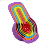 Kit Medidor Plástico Colorido Varios Tamanhos Cozinha Linda