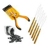 Kit Mega Hair - Alicate + 5 Agulhas Peixinho + 500 Microlink