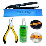 Kit Mega Hair Pinça +2 Queratina + Removedor + Alicate