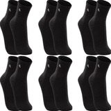 Kit Meias Lupo Sport 6 Pares Cano Médio Algodão Maculino