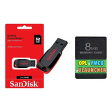 Kit Memory Card Para Ps2 + Pendrive Sandisk