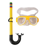 Kit Mergulho Básico Infantil Com Snorkel E Óculos Natação