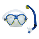 Kit Mergulho Infantil Mascara E Snorkel Com Valvula Seasub 