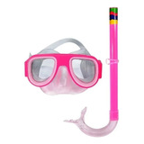 Kit Mergulho Óculos Natação E Snorkel Infantil Das Pricesas