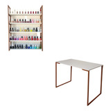 Kit Mesa 110x45 E Expositor Esmaltes Pintura Eletroestática