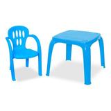 Kit Mesa Com Cadeira Infantil Plastica
