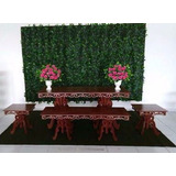 Kit Mesa Provençal Arabesco Rústico Mdf15 Mm Festa Decoração