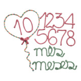 Kit Mêsversario De Coração Em Tricotin, Porta Maternidade