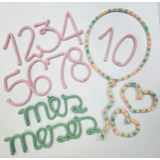 Kit Mesversario Em Tricotin, Porta Maternidade