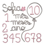 Kit Mesversário Em Tricotin Com Balão Ou Coração / I-cord