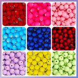 Kit Miçanga 8mm Emborrachada -1.200un Diy Biju