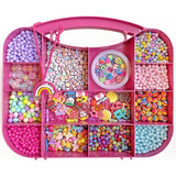 Kit Miçanga Infantil Para Pulseira 2400 Pç Maleta Porta Joia