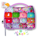 Kit Miçanga Para Montar Pulseira Infantil 4000 Peças + Fio