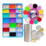 Kit Miçangas Coloridas Infantil 10mil Pçs P Montar Pulseiras