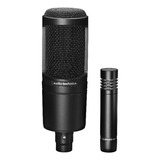Kit Microfone Audio-technica At-2041 Sp (at2020+at2021) Cor Preto