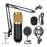 Kit Microfone Condensador Braço Articulado Pop Filter P2 T10