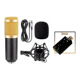 Kit Microfone Condensador Estudio Bm-800 +