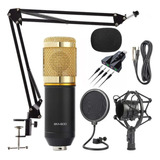 Kit Microfone Condensador Pop Filter +