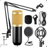 Kit Microfone Condensador Profissional Bm800 Podcast Estúdio