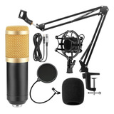 Kit Microfone Estúdio Profissional Suporte Móvel