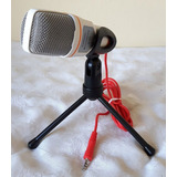 Kit Microfone Gravacao Instrumento Celular Studio Portatil F Cor Branco