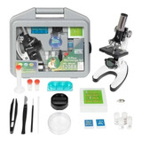 Kit Microscopio Biologico Maleta Portátil 28 Peça 600x 1200x