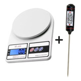 Kit Mini Balança 10 Kg Digital + Termômetro Culinário Ofert