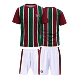 Kit Mini Craque Fluminense Infantil Camisa+calção Futebol