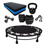 Kit Mini Jump+halter+corda+ Kettlebell+ Caneleira 5kg+ Step