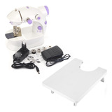 Kit Mini Maquina De Costura Portátil Com Mesa Extensora 