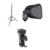 Kit Mini Softbox 23x23cm P/ Flash