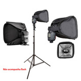 Kit Mini Softbox 23x23cm P/ Flash