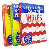 Kit Minidicionário Escolar Português + Inglês + Espanhol 
