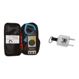 Kit Minipa Amperímetro Et-3200 + Chaveiro Tomada Teste 
