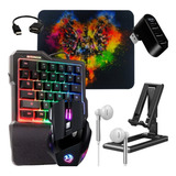 Kit Mobilador Gamer Teclado 1 Mão