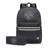 Kit Mochila Bolsa Estojo Notebook Escolar Unissex Reforçada