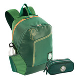 Kit Mochila E Estojo Escolar Palmeiras Oficial Sestini Verde