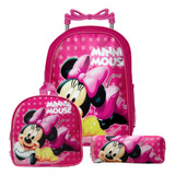 Kit Mochila Escolar Infantil Disney Minnie