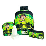 Kit Mochila Infantil Ben 10 Omnitrix Alienígena Costas Tam G
