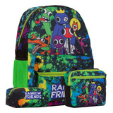 Kit Mochila Infantil De Costas Rainbow Friends Personagens