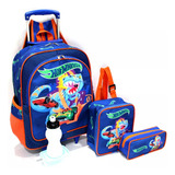 Kit Mochila Infantil Hot Wheels Pista