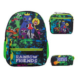 Kit Mochila Infantil Juvenil Rainbow Friends Envio Imediato