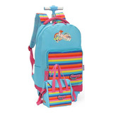 Kit Mochila Rodinha Das Meninas Super