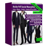 Kit Moldes De Roupas Social Masculina