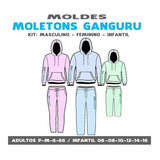Kit Moldes Moletom Canguru Masculino - Feminino - Infantil 